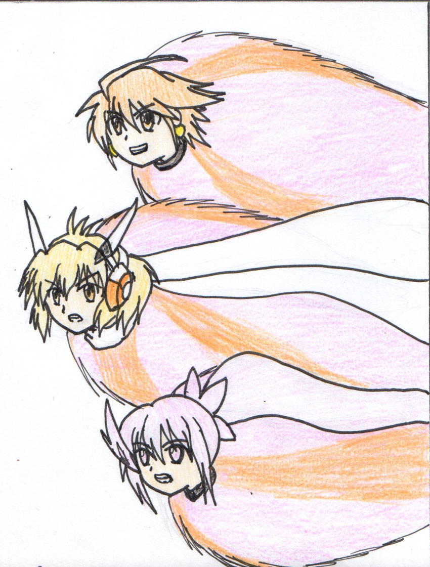 choukyuu_haou_den'eidan, crossover, cure_black, futari_wa_precure, g_gundam, gundam, highres, magical_girl