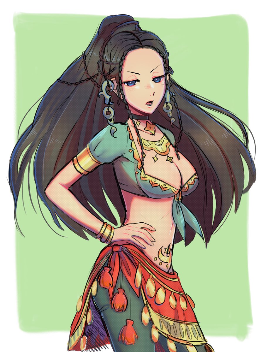 1girl, black_hair, blue_eyes, breasts, cleavage, highres, kyokugen_dasshutsu, kyokugen_dasshutsu:_9_jikan_9_nin_9_no_tobira