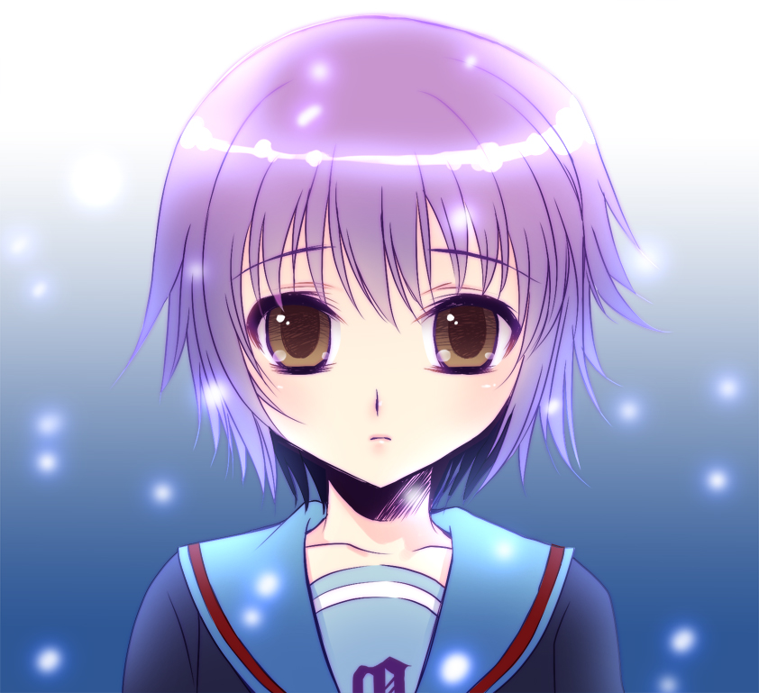 10s, 1girl, asano_(asano_peachpink), asano_akira, brown_eyes, cardigan, female_focus, nagato_yuki