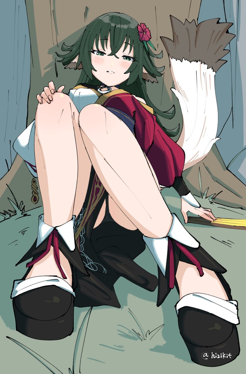 1girl, absurdres, aged_down, ainu_clothes, animal_ears, aquaplus, blush, breasts