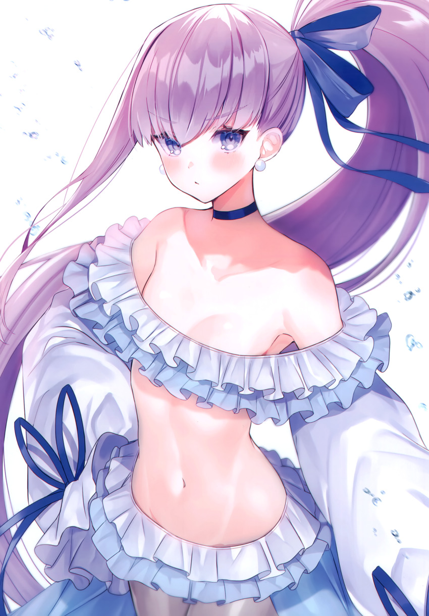 1girl, absurdres, bare_shoulders, bikini, bikini_skirt, breasts, choker, duplicate