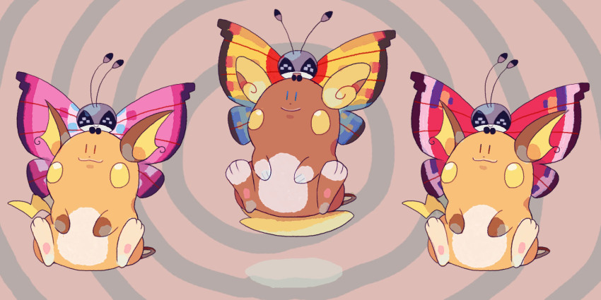 :3, akadako, alolan_form, alolan_raichu, animal_focus, black_sclera, blue_eyes, blush_stickers