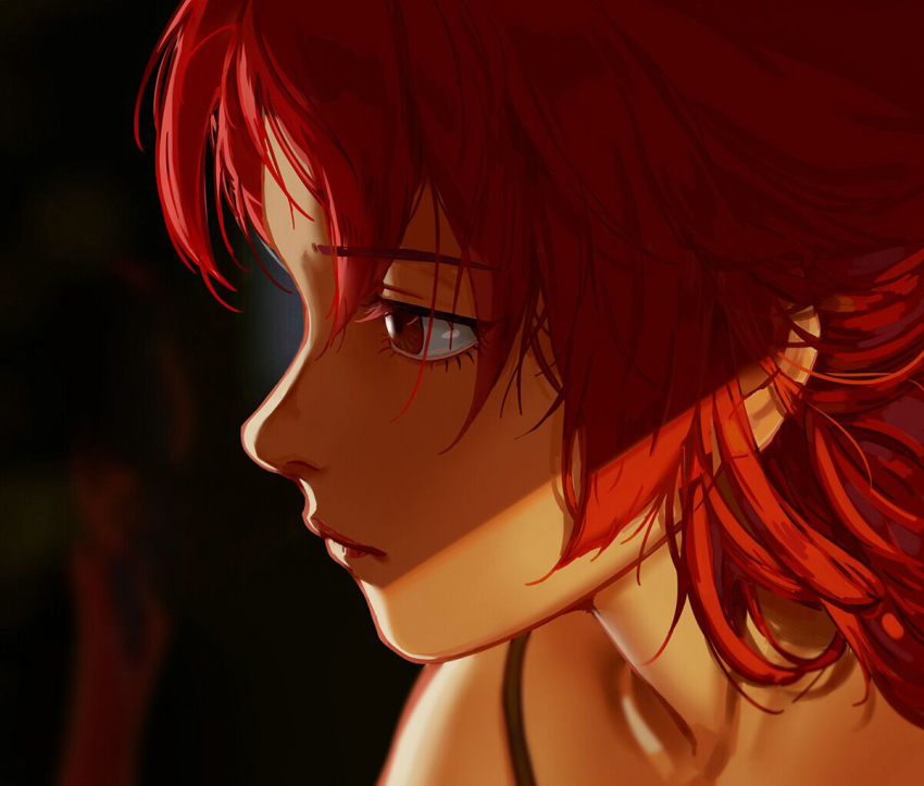 1girl, black_bra, blurry, blurry_background, bra, close-up, closed_mouth, honkai_(series)