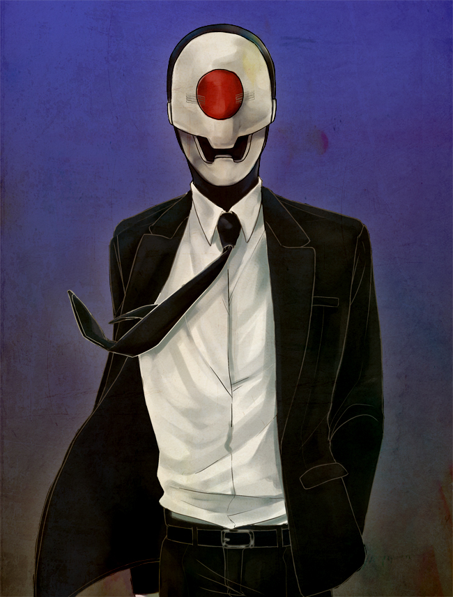 1boy, belt, black_jacket, black_necktie, black_pants, breast_pocket, collared_shirt, cowboy_shot