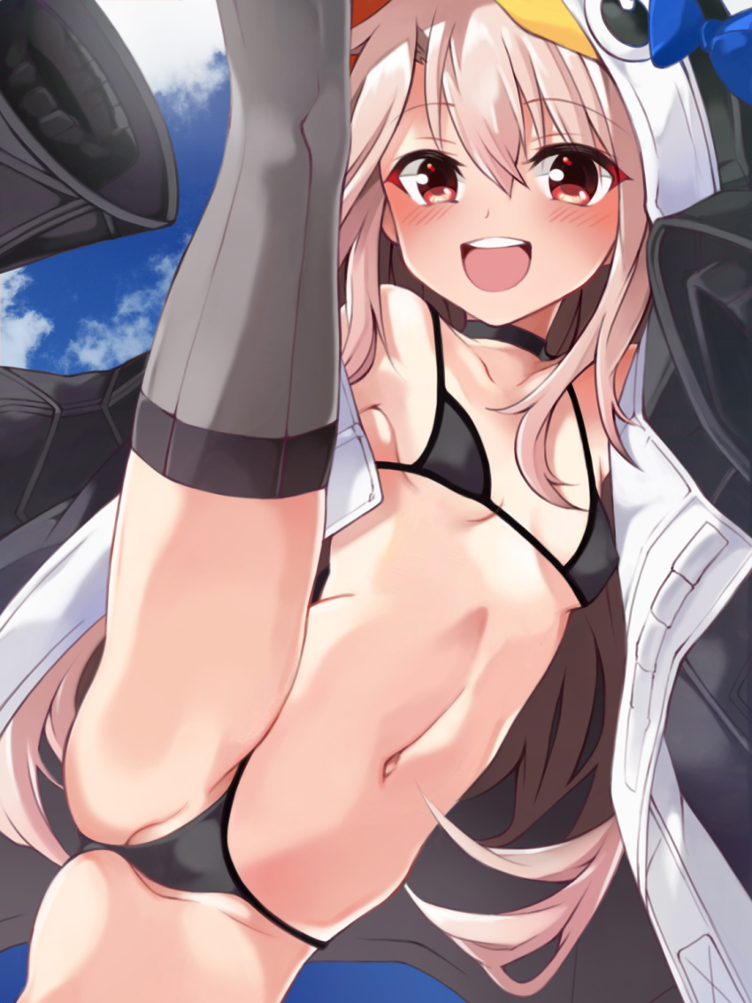 1girl, animal_hood, bikini, blush, breasts, collarbone, cosplay, fate/grand_order