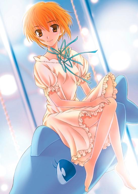 artist_request, barefoot, bow, carousel, dolphin, dress, ever_17, official_art