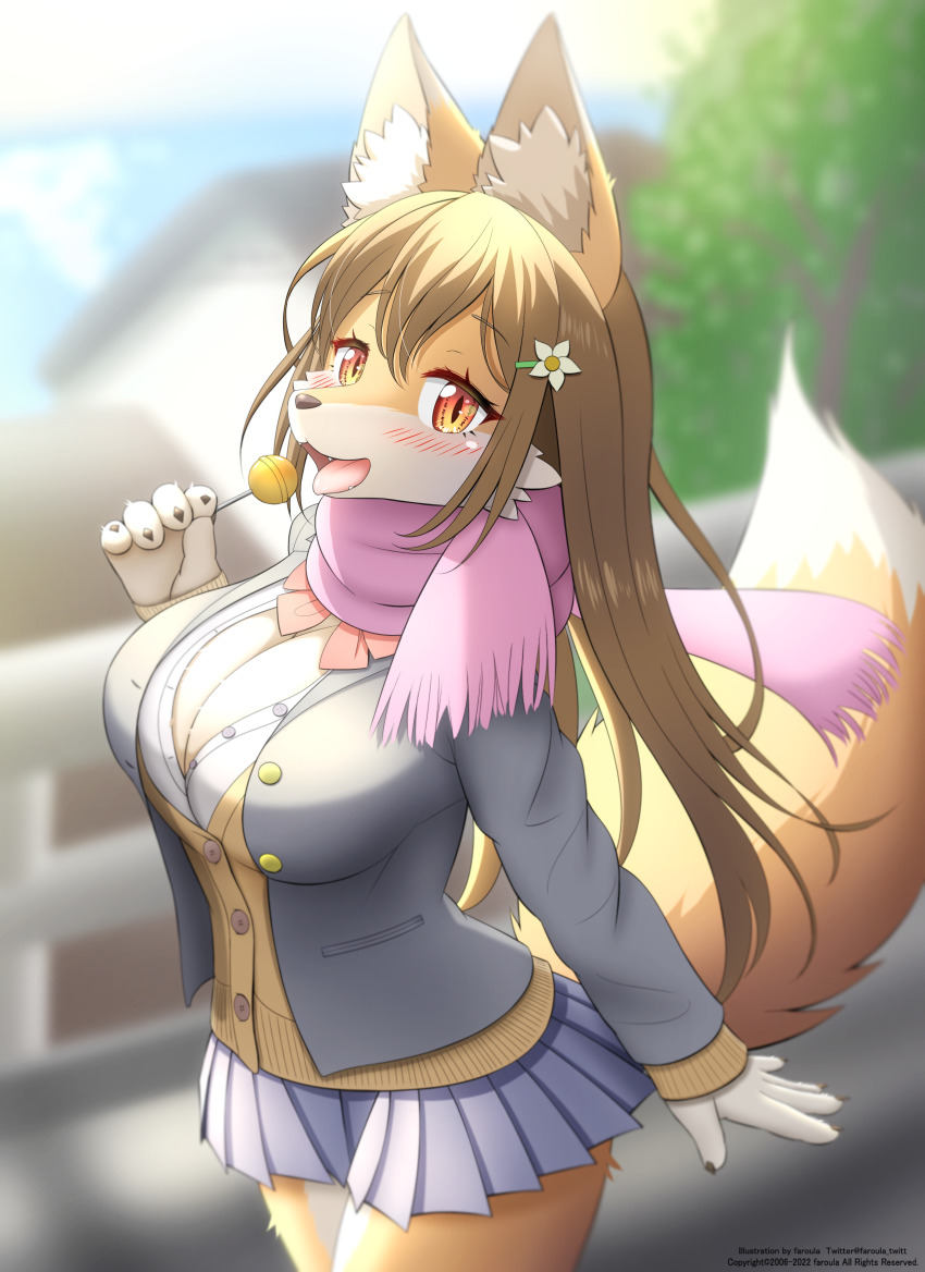 1girl, absurdres, animal_ear_fluff, animal_ears, animal_nose, artist_name, blazer, blonde_hair