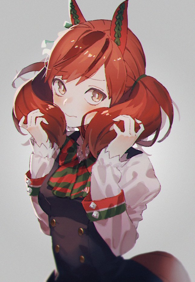 1girl, animal_ears, black_dress, blush, bow, bowtie, breasts, bright_pupils