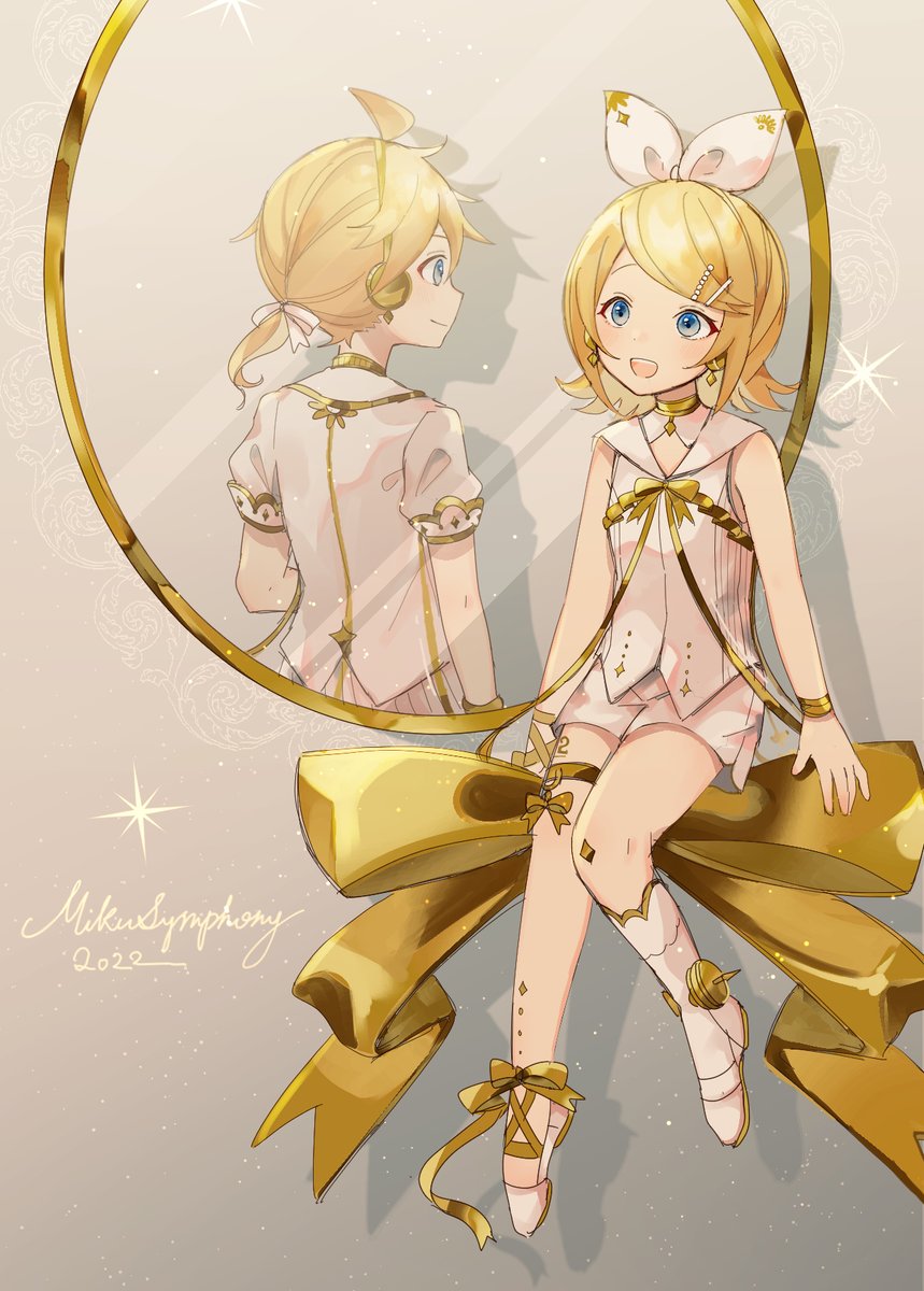 1boy, 1girl, 2022, ahoge, asymmetrical_footwear, ballet_slippers, blonde_hair, blouse