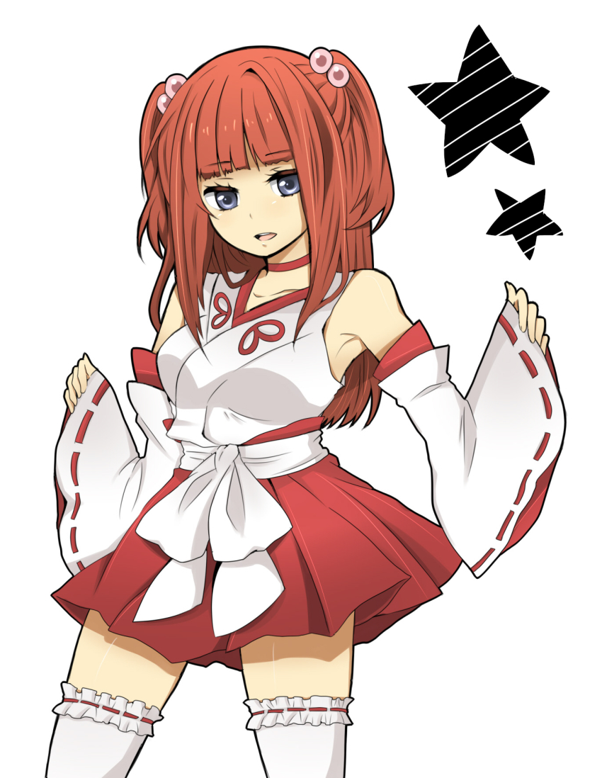 1girl, adapted_uniform, armpits, bad_id, bad_pixiv_id, detached_sleeves, female_focus, highres