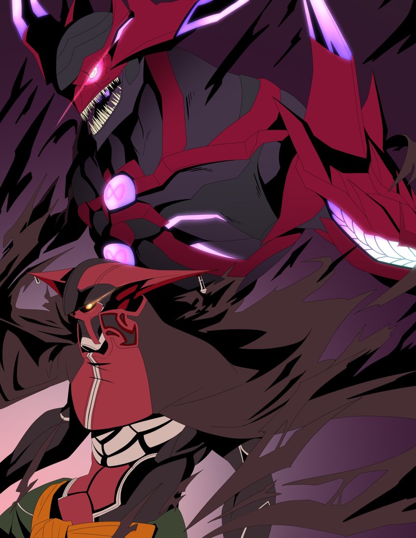 absurdres, andoryu_anzuru, armor, character_request, d_(xenoblade), eye_trail, glowing, glowing_eyes