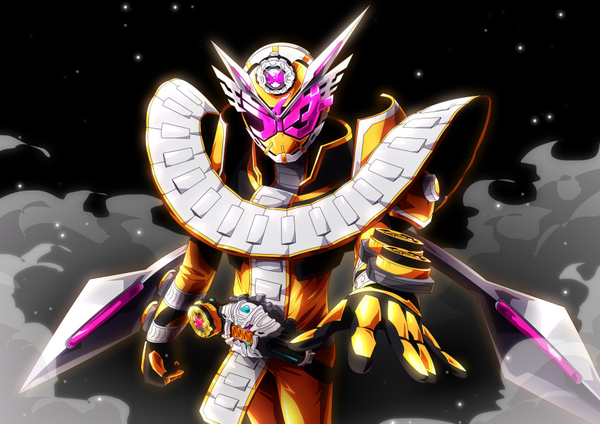 1boy, absurdres, alternate_costume, armor, bodysuit, boots, clenched_hand, clock_hands