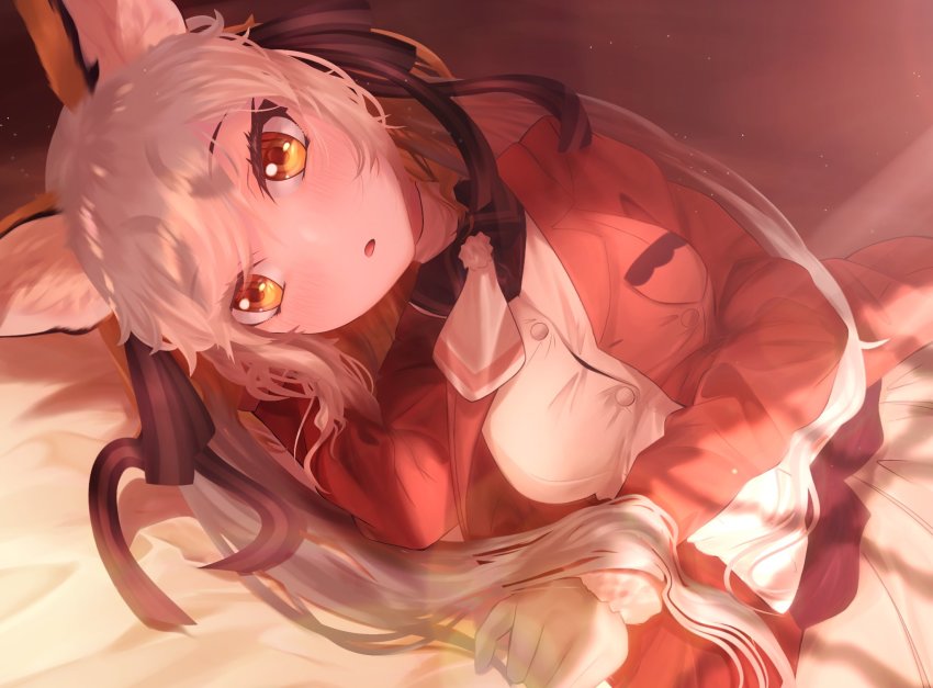 1girl, animal_costume, animal_ear_fluff, animal_ears, fox_ears, fox_girl, gloves, highres