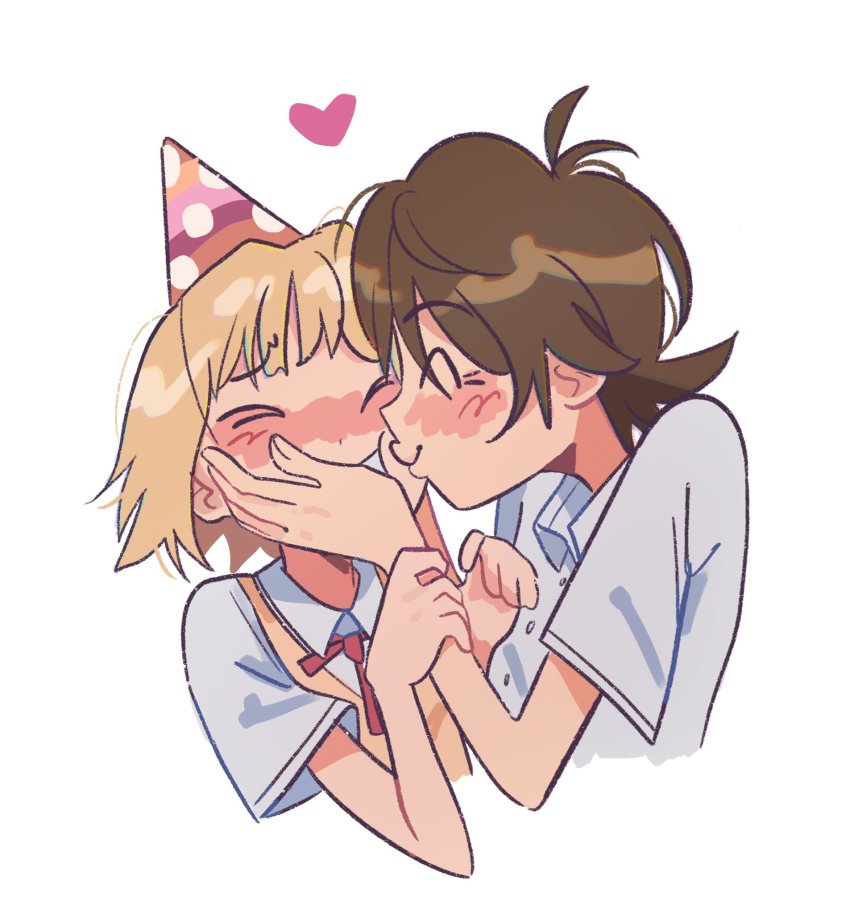 2girls, asagao_to_kase-san, english_text, highres, kase_tomoka, multiple_girls, therumano, yamada_yui