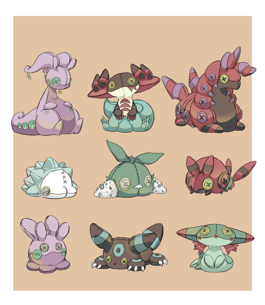 absurdres, button_eyes, buttons, claws, dragapult, dreepy, gen_2_pokemon, gen_5_pokemon