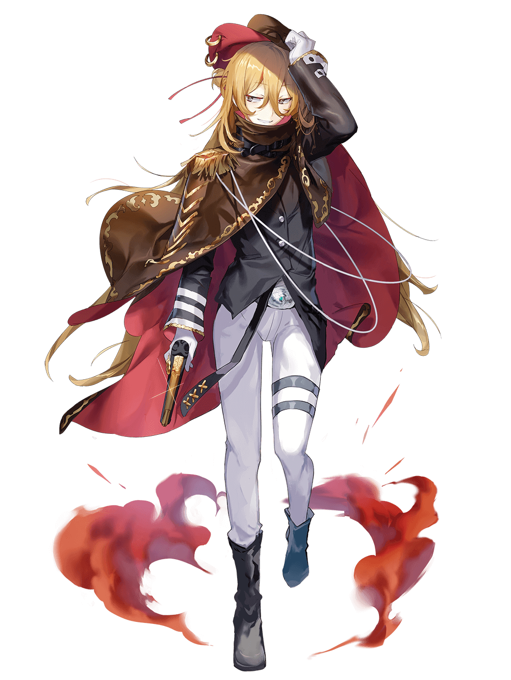 1boy, belt, belt_buckle, belt_collar, black_belt, black_boots, black_jacket, blonde_hair