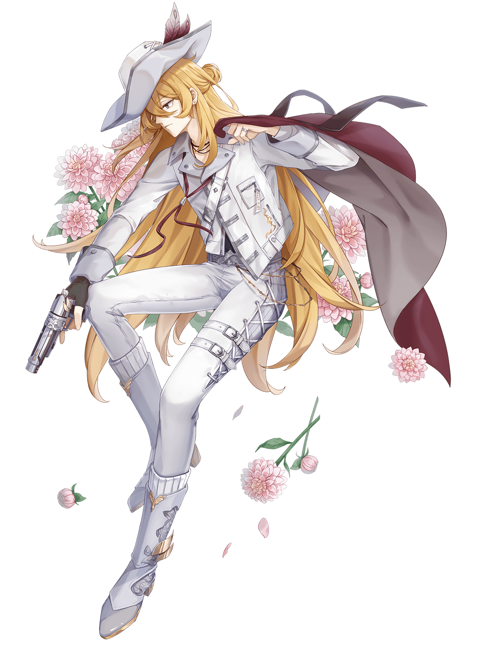 1boy, alternate_costume, belt, belt_buckle, belt_collar, bicorne, black_eyes, black_gloves