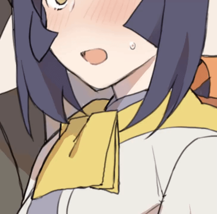 1boy, 1girl, ahoge, ainu_clothes, animal_ears, animated, animated_gif, aquaplus