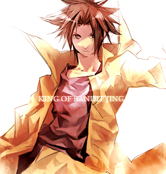 1boy, black_eyes, brown_hair, hosoime, jing, jing_(ou_dorobou_jing), jing_king_of_bandits, king_of_bandit