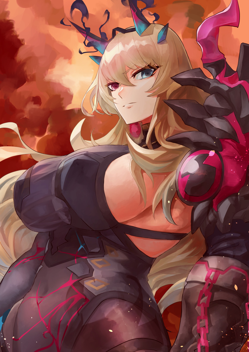 1girl, absurdres, blonde_hair, breasts, barghest_(fate), barghest_(second_ascension)_(fate), fate/grand_order, fate_(series)