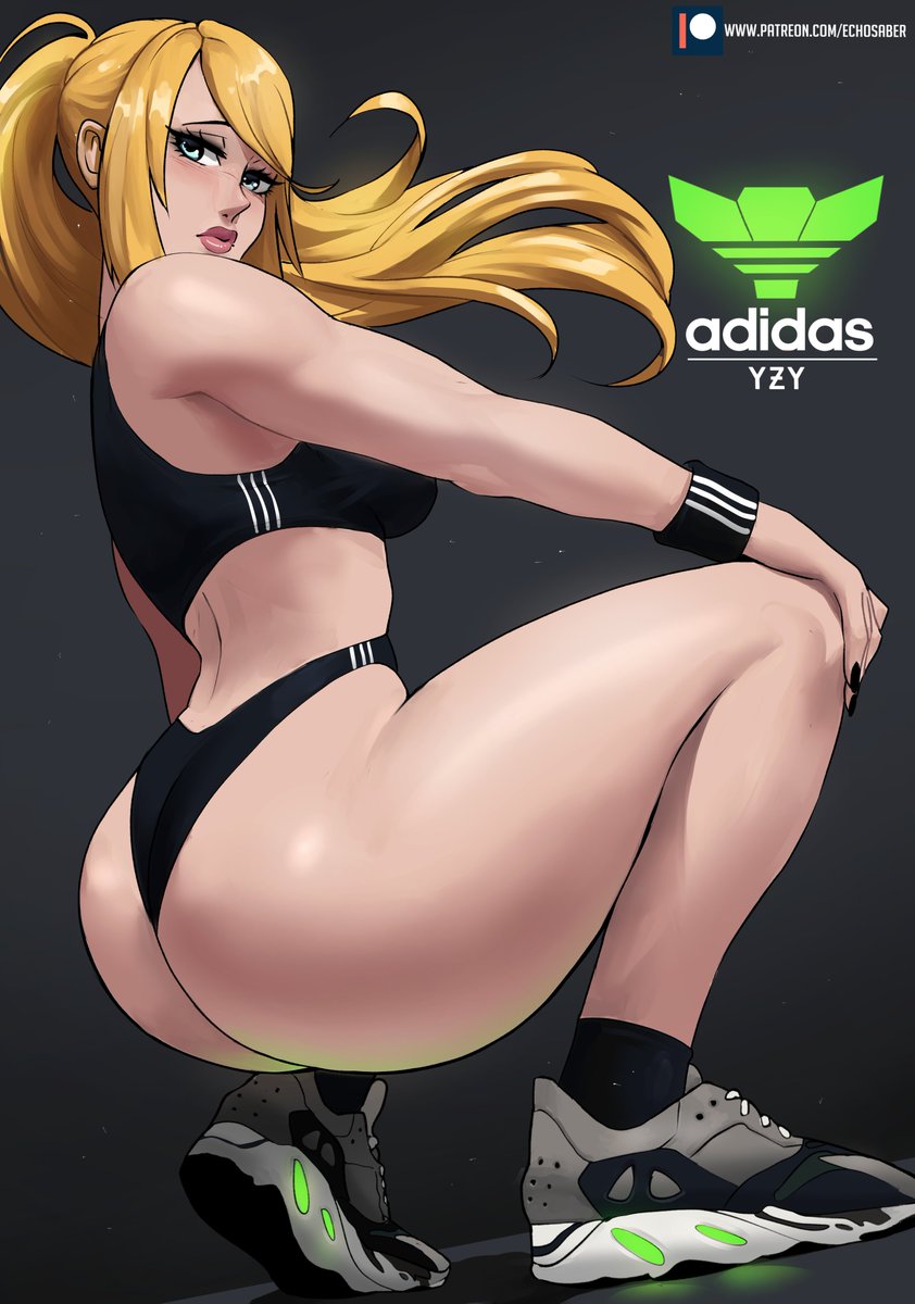 1girl, adidas, ankle_socks, ass, back, black_shorts, black_socks, black_sports_bra