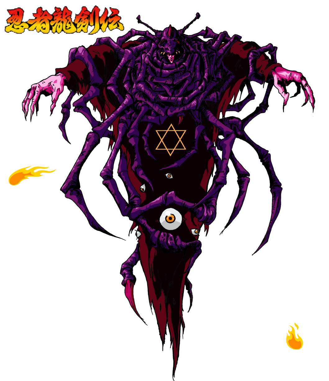 demon, game_console, hexagram, highres, jaquio_(ninja_gaiden), monster, nes, ninja_gaiden, nintendo, retro_artstyle, tecmo