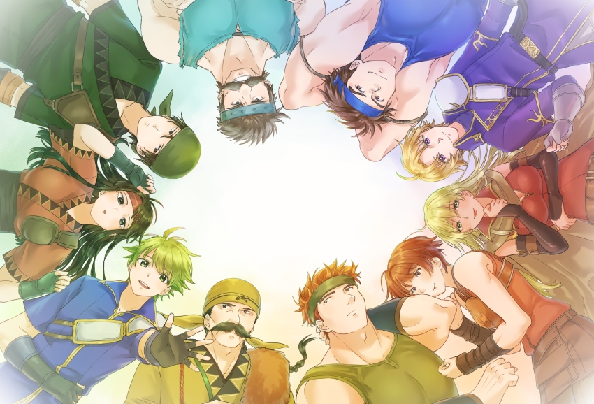 bartre_(fire_emblem), dayan_(fire_emblem), dorothy_(fire_emblem), fire_emblem, fire_emblem:_the_binding_blade, group_picture, hair_between_eyes, highres
