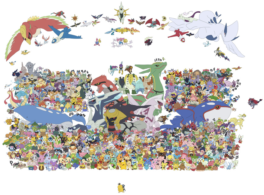 00s, 10s, 1990s_(style), abomasnow, abra, absol, absolutely_everyone, absurdly_detailed_composition, aerodactyl, aggron, aipom, alakazam, altaria, alternate_form, ambipom, ampharos, annotation_request, anorith, arbok, arcanine, arceus, ariados, armaldo, aron, articuno, azumarill, azurill, bagon, baltoy, banette, barboach, bastiodon, bayleef, beautifly, beedrill, beldum, bellossom, bellsprout, bibarel, bidoof, blastoise, blaziken, blissey, bonsly, breloom, bronzong, bronzor, budew, buizel, bulbasaur, buneary, burmy, burmy_(plant), burmy_(sandy), burmy_(trash), butterfree, cacnea, cacturne, camera, camerupt, carnivine, carvanha, cascoon, castform, castform_(normal), caterpie, celebi, chansey, charizard, charmander, charmeleon, chatot, cherrim, cherrim_(sunshine), cherubi, chikorita, chimchar, chimecho, chinchou, chingling, clamperl, claydol, clefable, clefairy, cleffa, cloyster, combee, corphish, corsola, cradily, cranidos, crawdaunt, cresselia, crobat, croconaw, cubone, cyndaquil, darkrai, delcatty, delibird, deoxys, deoxys_(normal), dewgong, dialga, diglett, ditto, dodrio, doduo, donphan, dragonair, dragonite, drapion, dratini, drifblim, drifloon, drowzee, dugtrio, dunsparce, dusclops, dusknoir, duskull, dustox, eevee, ekans, electabuzz, electivire, electrike, electrode_(pokemon), elekid, empoleon, entei, espeon, everyone, exeggcute, exeggutor, exploud, farfetch'd, fearow, feebas, feraligatr, finneon, fire, flaaffy, flame-tipped_tail, flareon, floatzel, flygon, forretress, froslass, furret, gabite, gallade, garchomp, gardevoir, gastly, gastrodon, gastrodon_(east), gastrodon_(west), gen_1_pokemon, gen_2_pokemon, gen_3_pokemon, gen_4_pokemon, gen_5_pokemon, gengar, geodude, gible, girafarig, giratina, giratina_(altered), glaceon, glalie, glameow, gligar, gliscor, gloom_(pokemon), golbat, goldeen, golduck, golem_(pokemon), gorebyss, granbull, graveler, grimer, grotle, groudon, grovyle, growlithe, grumpig, gulpin, gyarados, happiny, hariyama, haunter, heatran, heracross, highres, hippopotas, hippopotas_(male), hippowdon, hippowdon_(male), hitmonchan, hitmonlee, hitmontop, ho-oh, honchkrow, hoothoot, hoppip, horsea, houndoom, houndour, huntail, hypno, ibui_matsumoto, igglybuff, illumise, infernape, ivysaur, jigglypuff, jirachi, jolteon, jumpluff, jynx, kabuto_(pokemon), kabutops, kadabra, kakuna, kangaskhan, kecleon, kingdra, kingler, kirlia, koffing, krabby, kricketot, kricketune, kyogre, lairon, lanturn, lapras, larvitar, latias, latios, leafeon, ledian, ledyba, legendary_pokemon, lickilicky, lickitung, lileep, linoone, lombre, lopunny, lotad, loudred, lucario, ludicolo, lugia, lumineon, lunatone, luvdisc, luxio, luxray, machamp, machoke, machop, magby, magcargo, magikarp, magmar, magmortar, magnemite, magneton, magnezone, makuhita, mamoswine, manaphy, manectric, mankey, mantine, mantyke, mareep, marill, marowak, marshtomp, masquerain, mawile, medicham, meditite, meganium, meowth, metagross, metang, metapod, mew_(pokemon), mewtwo, mightyena, milotic, miltank, mime_jr., minun, mismagius, moltres, monferno, mothim, mr._mime, mudkip, muk, munchlax, murkrow, mythical_pokemon, natu, nidoking, nidoqueen, nidoran, nidoran_(female), nidoran_(male), nidorina, nidorino, nincada, ninetales, ninjask, nintendo, noctowl, nosepass, numel, nuzleaf, octillery, oddish, omanyte, omastar, onix, pachirisu, palkia, paras, parasect, pelipper, persian_(pokemon), phanpy, phione, pichu, pidgeot, pidgeotto, pidgey, pikachu, piloswine, pineco, pinsir, piplup, plusle, pokemon, pokemon_(creature), pokemon_black_and_white, pokemon_diamond/pearl/platinum, pokemon_gold/silver/crystal, pokemon_red/green/blue/yellow, pokemon_ruby/sapphire/emerald, politoed, poliwag, poliwhirl, poliwrath, ponyta, poochyena, porygon, porygon-z, porygon2, primeape, prinplup, probopass, psyduck, pupitar, purugly, quagsire, quilava, qwilfish, raichu, raikou, ralts, rampardos, rapidash, raticate, rattata, rayquaza, regice, regigigas, regirock, registeel, relicanth, remoraid, retro_artstyle, rhydon, rhyhorn, rhyperior, riolu, roselia_(pokemon), roserade, rotom, rotom_(normal), sableye, salamence, sandshrew, sandslash, sceptile, scizor, scyther, seadra, seaking, sealeo, seedot, seel, sentret, seviper, sharpedo, shaymin, shaymin_(land), shedinja, shelgon, shellder, shellos, shellos_(east), shellos_(west), shieldon, shiftry, shinx, shroomish, shuckle, shuppet, silcoon, skarmory, skiploom, skitty, skorupi, skuntank, slaking, slakoth, slowbro, slowking, slowpoke, slugma, smeargle, smoochum, sneasel, snorlax, snorunt, snover, snubbull, solrock, spearow, spheal, spinarak, spinda, spiritomb, spoink, squirtle, stantler, staraptor, staravia, starly, starmie, starter_pokemon_trio, staryu, steelix, stunky, sudowoodo, suicune, sunflora, sunkern, swablu, swalot, swampert, swellow, swinub, tail, taillow, tangela, tangrowth, tauros, teddiursa, tentacool, tentacruel, togekiss, togepi, togetic, torchic, torkoal, torterra, totodile, toxicroak, translated, trapinch, treecko, tripod, tropius, turtwig, typhlosion, tyranitar, tyrogue, umbreon, unown, unown_!, unown_?, unown_a, unown_b, unown_c, unown_d, unown_e, unown_f, unown_g, unown_h, unown_i, unown_j, unown_k, unown_l, unown_m, unown_n, unown_o, unown_p, unown_q, unown_r, unown_s, unown_t, unown_u, unown_v, unown_w, unown_x, unown_y, unown_z, ursaring, vaporeon, venomoth, venonat, venusaur, vespiquen, vibrava, victreebel, vigoroth, vileplume, volbeat, voltorb, vulpix, wailmer, wailord, walrein, wartortle, weavile, weedle, weepinbell, weezing, whiscash, whismur, wigglytuff, wingull, wobbuffet, wooper, wormadam, wormadam_(plant), wormadam_(sandy), wormadam_(trash), wurmple, wynaut, xatu, yanma, yanmega, zangoose, zapdos, zigzagoon, zoroark, zorua, zubat