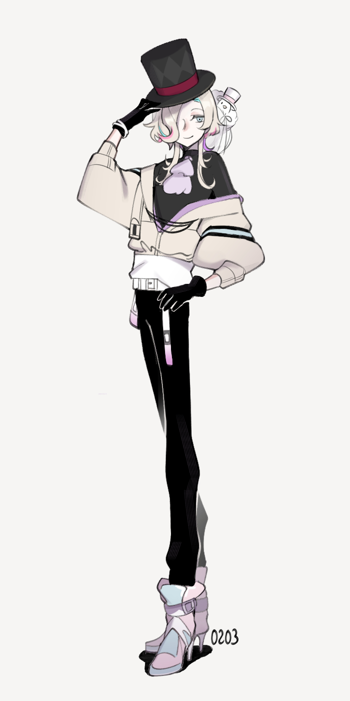 1boy, animal, animal_on_shoulder, ankle_boots, aqua_hair, artist_name, ascot, belt