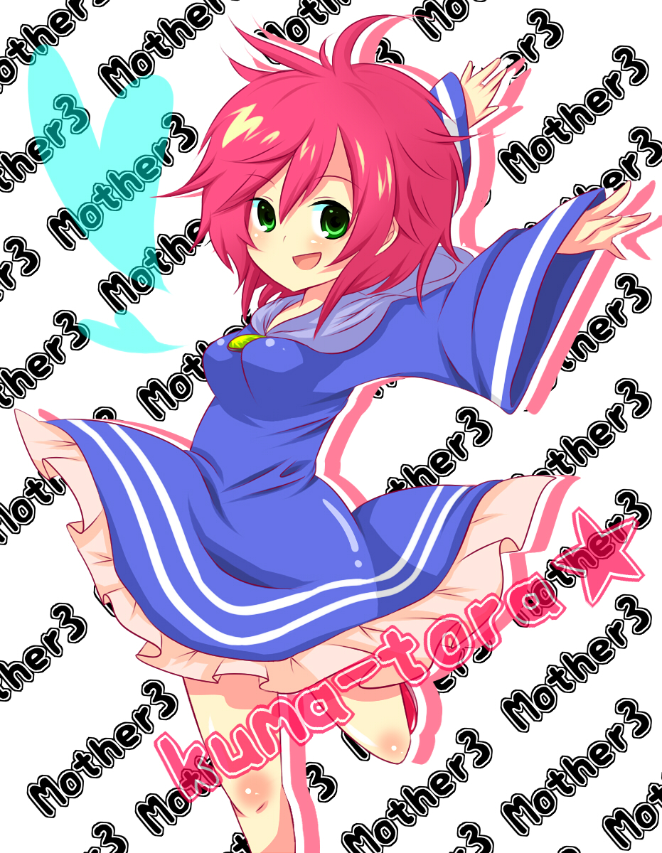 bad_id, bad_pixiv_id, green_eyes, highres, kumatora, mother_(series), mother_3, nintendo