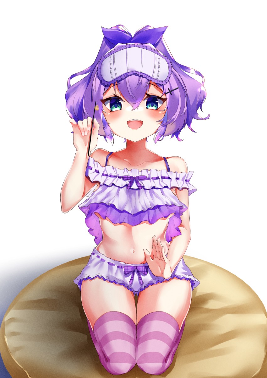 1girl, absurdres, azur_lane, camisole, frilled_shorts, frills, full_body, green_eyes