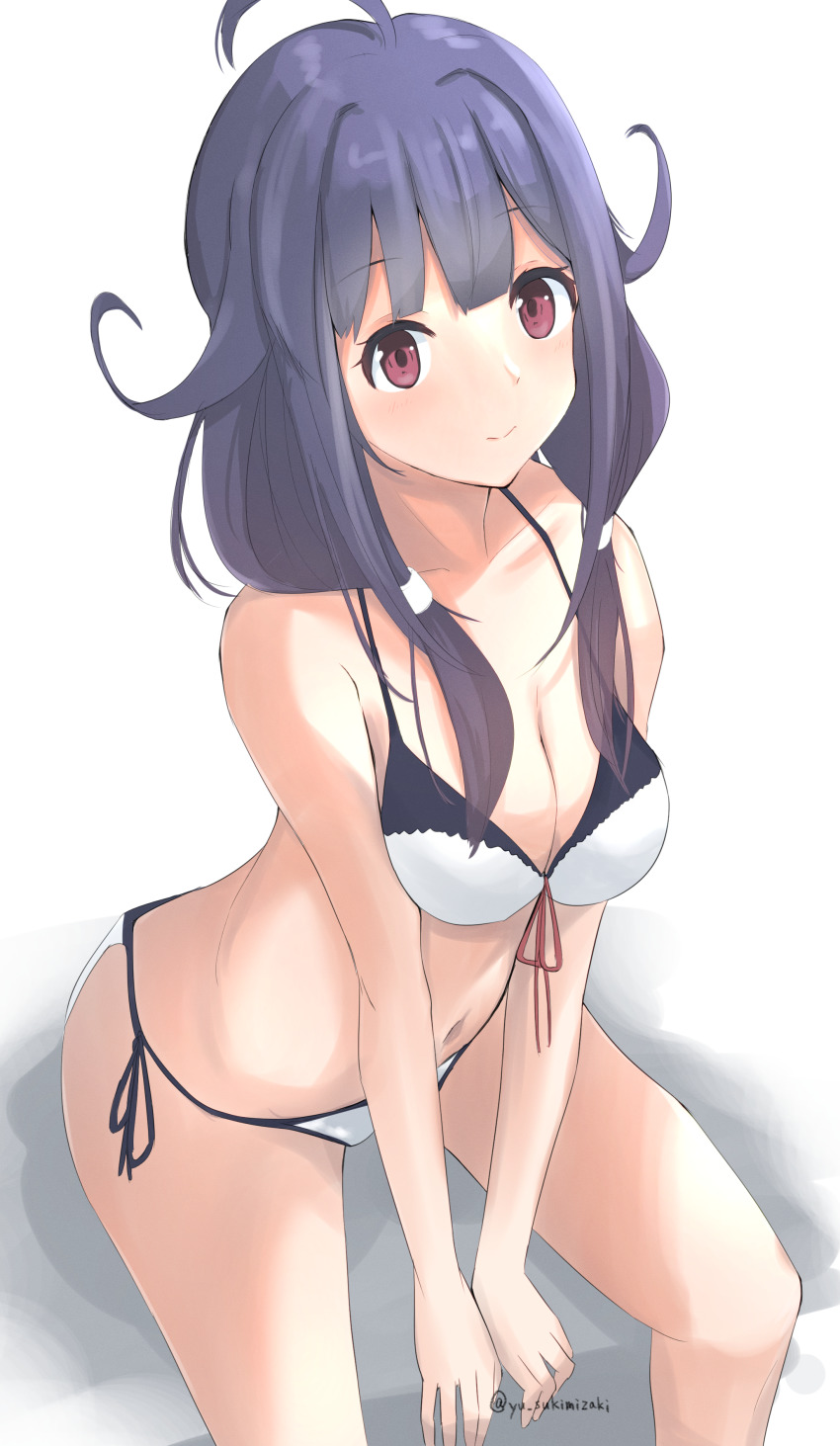 1girl, absurdres, bad_id, bad_pixiv_id, bare_arms, bare_legs, bare_shoulders, bikini