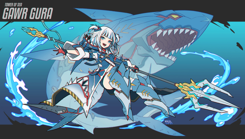 1girl, adapted_costume, animal_costume, animal_hood, blue_eyes, blue_hair, blue_hoodie, blunt_bangs