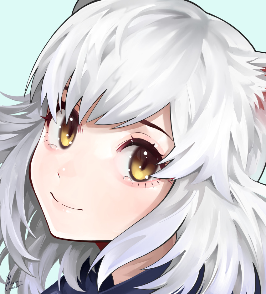 1girl, absurdres, animal_ears, bakeneko, black_hanekawa, cat_ears, cat_girl, closed_mouth