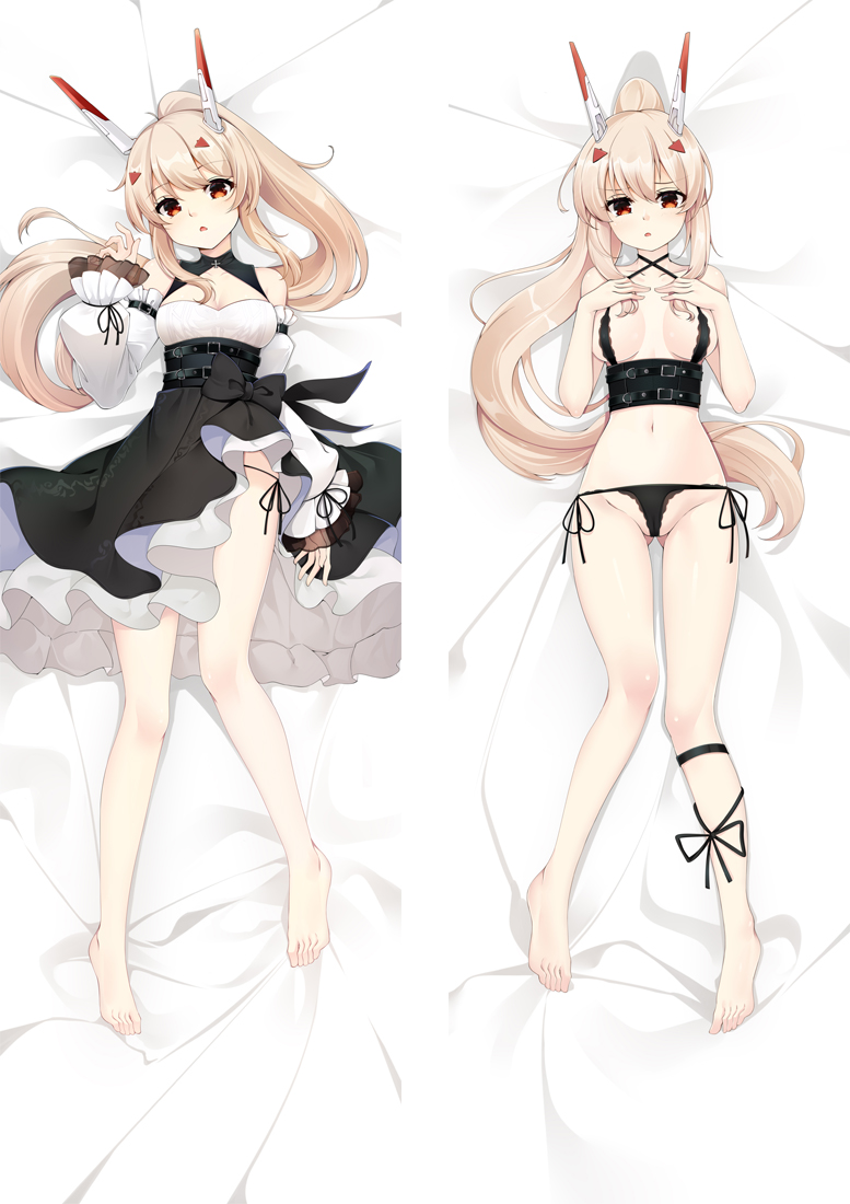 1girl, ayanami_(azur_lane), ayanami_(nightfall_raiment)_(azur_lane), azur_lane, bare_legs, barefoot, bed_sheet, belt