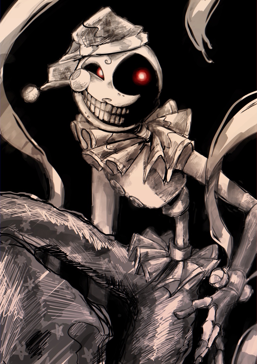 1boy, absurdres, baggy_pants, five_nights_at_freddy's, five_nights_at_freddy's:_security_breach, glowing, glowing_eyes, hat