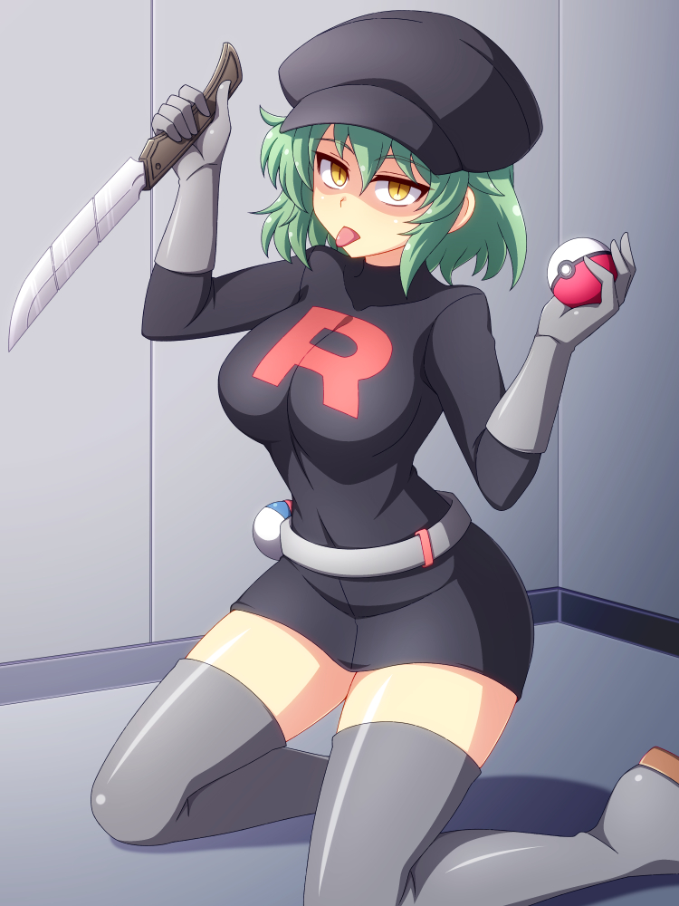 1girl, belt, black_dress, black_hat, boots, breasts, commentary_request, cosplay