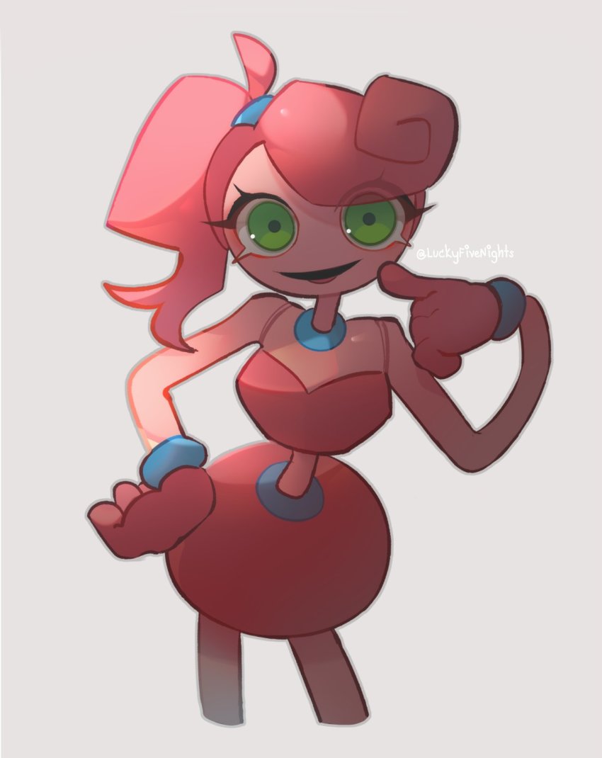 1girl, breasts, colored_skin, cropped_legs, highres, lipstick, long_hair, makeup