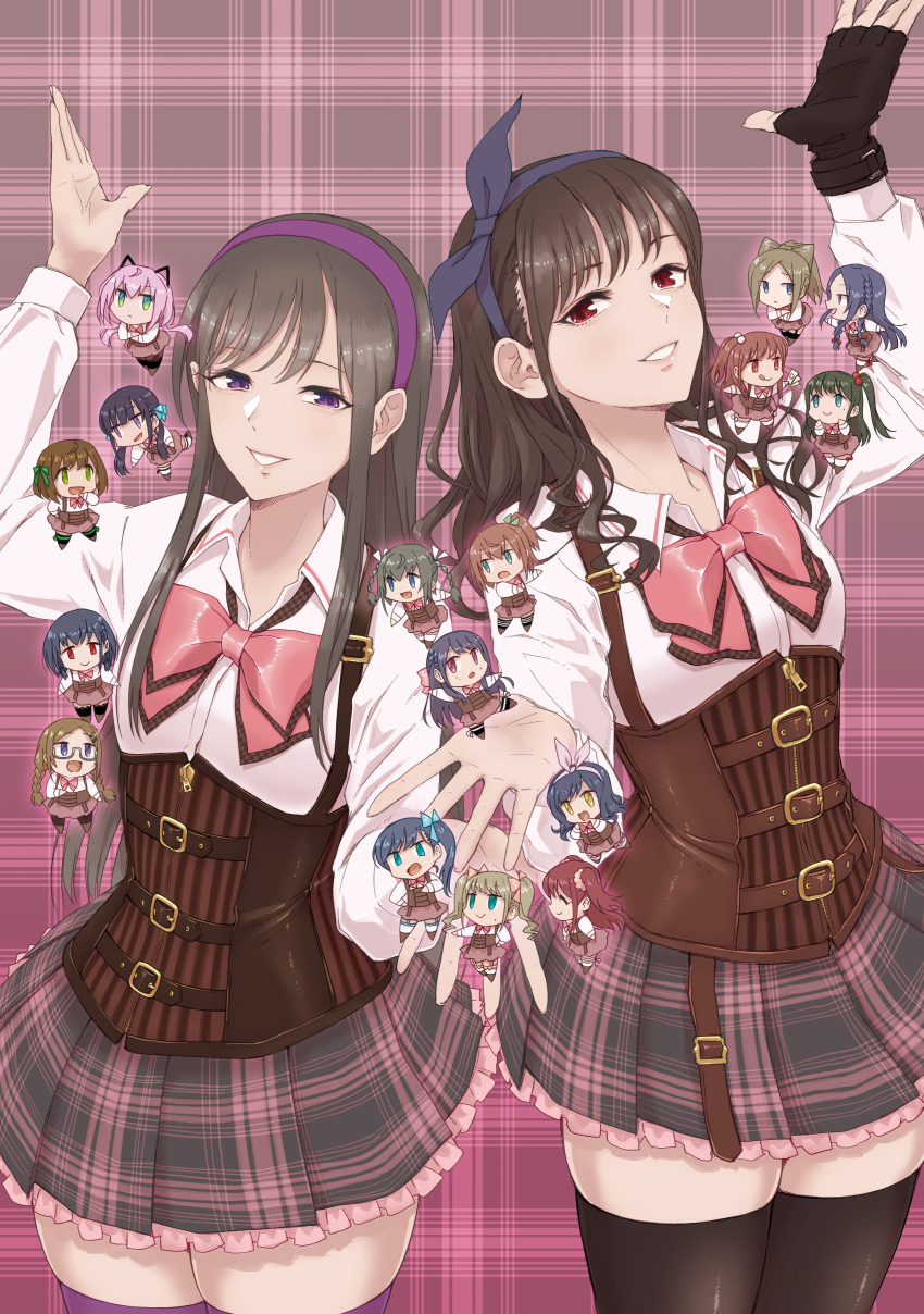 6+girls, :<, :d, :q, ^_^, absurdres, amamiya_sophia_seren, animal_ears