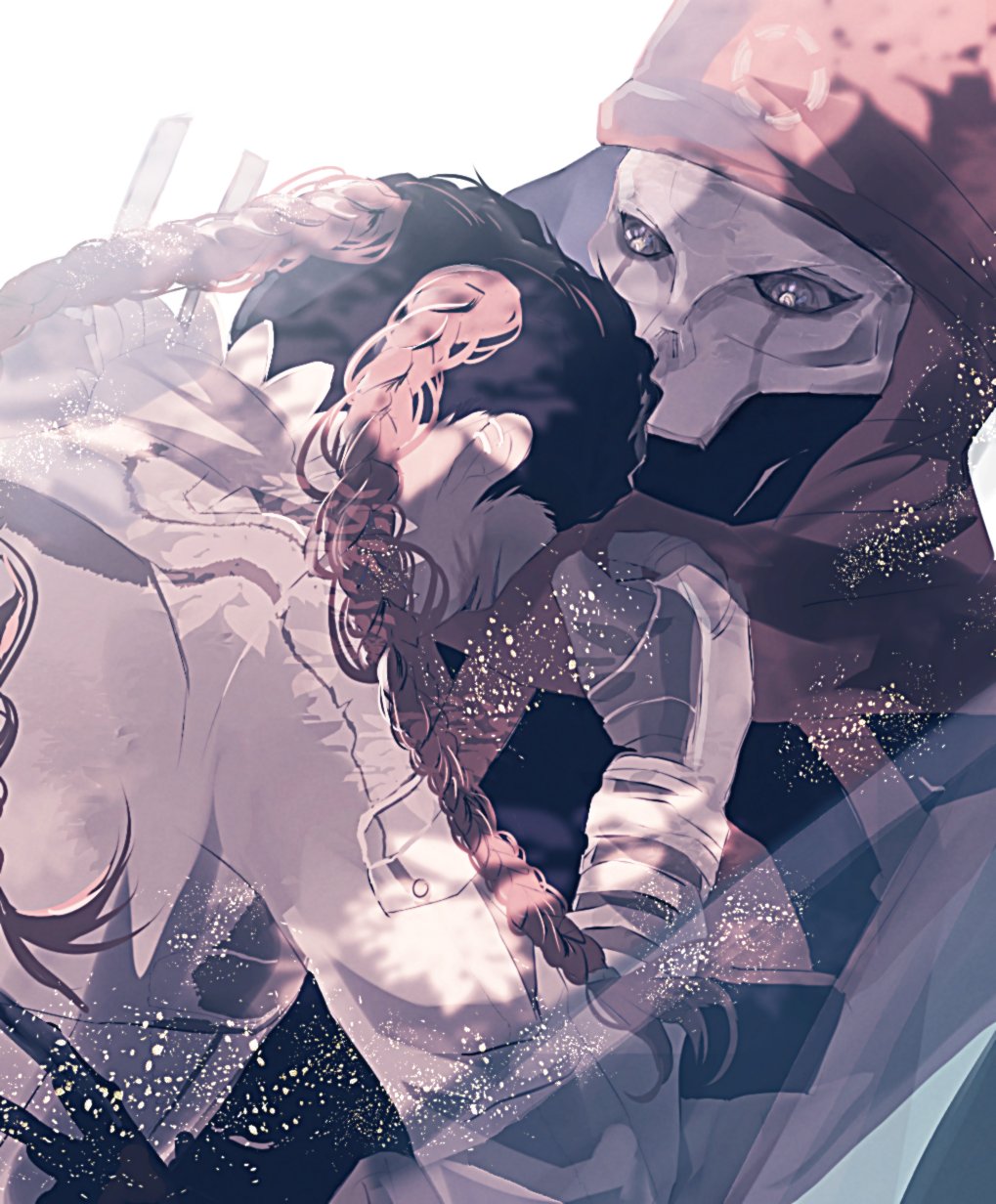 1boy, 1girl, animification, apex_legends, bad_id, bad_twitter_id, bandana, black_hair