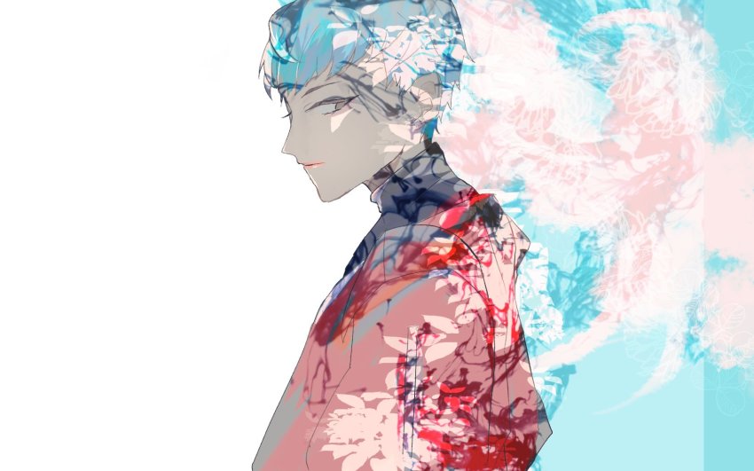 1girl, animification, apex_legends, black_eyes, black_sweater, from_side, grey_hair, hair_behind_ear