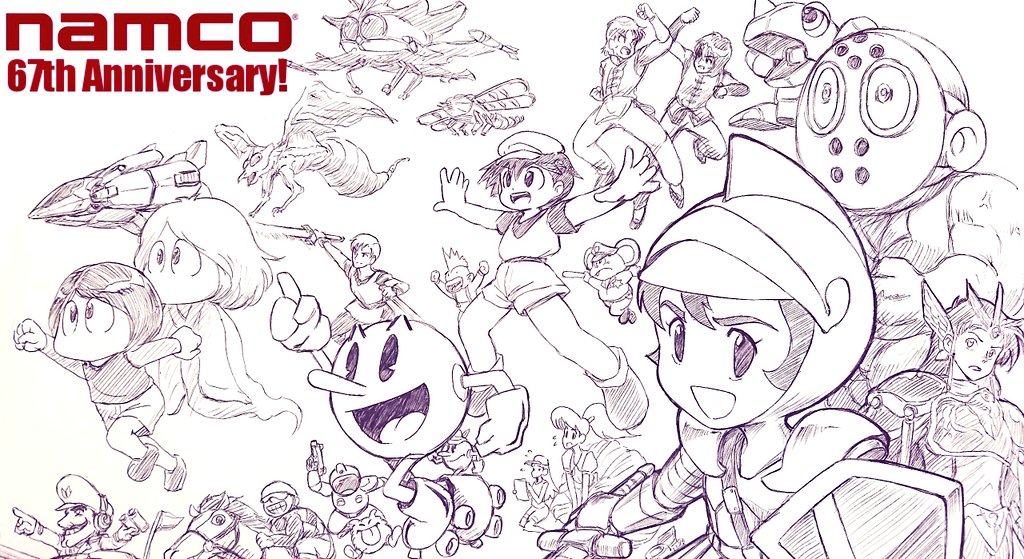 3girls, 6+boys, anniversary, armor, battle_city, breastplate, carton_(quinty), character_request