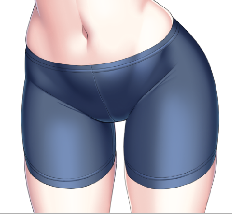 1girl, belly, bike_shorts, black_leggings, black_shorts, close-up, groin, leggings, lower_body, myouan, navel, original, shorts, simple_background, skindentation, solo, stomach, thigh_gap, thighs, tight_clothes, topless_female, white_background
