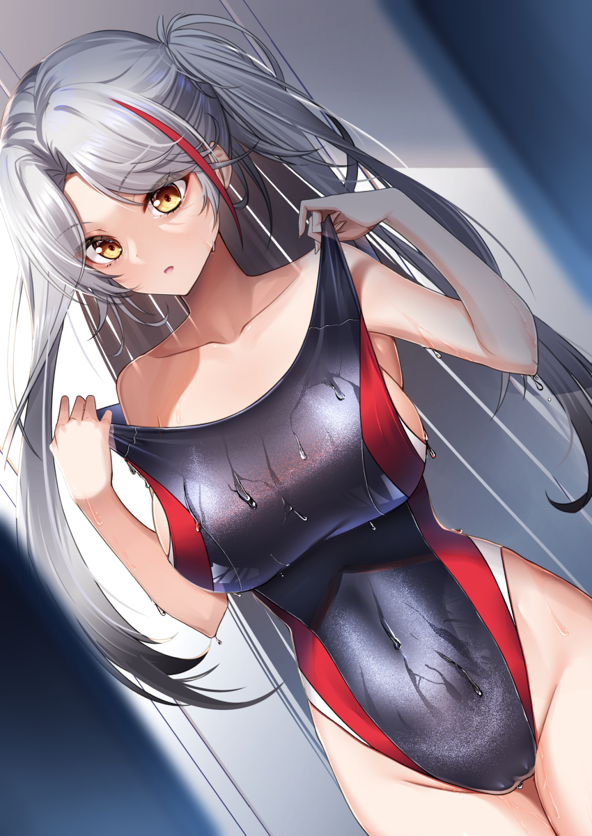 1girl, absurdres, azur_lane, blush, breasts, cameltoe, clothes_pull, collarbone