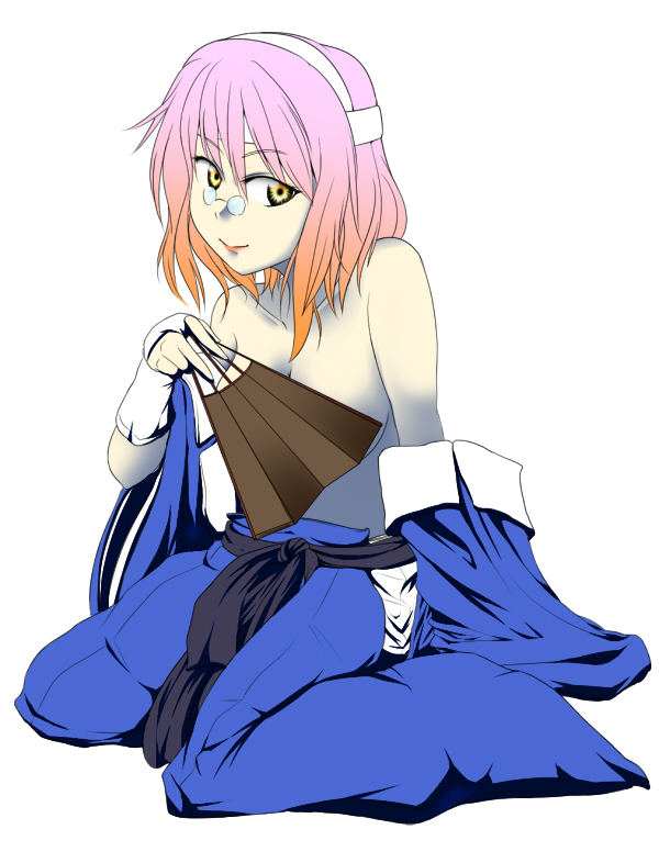 1girl, arc_system_works, cosplay, female_focus, full_body, glasses, gradient_hair, guilty_gear