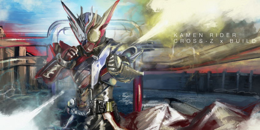 1boy, absurdres, animal_ears, armor, asymmetrical_footwear, asymmetrical_gloves, asymmetrical_legwear, blue_armor