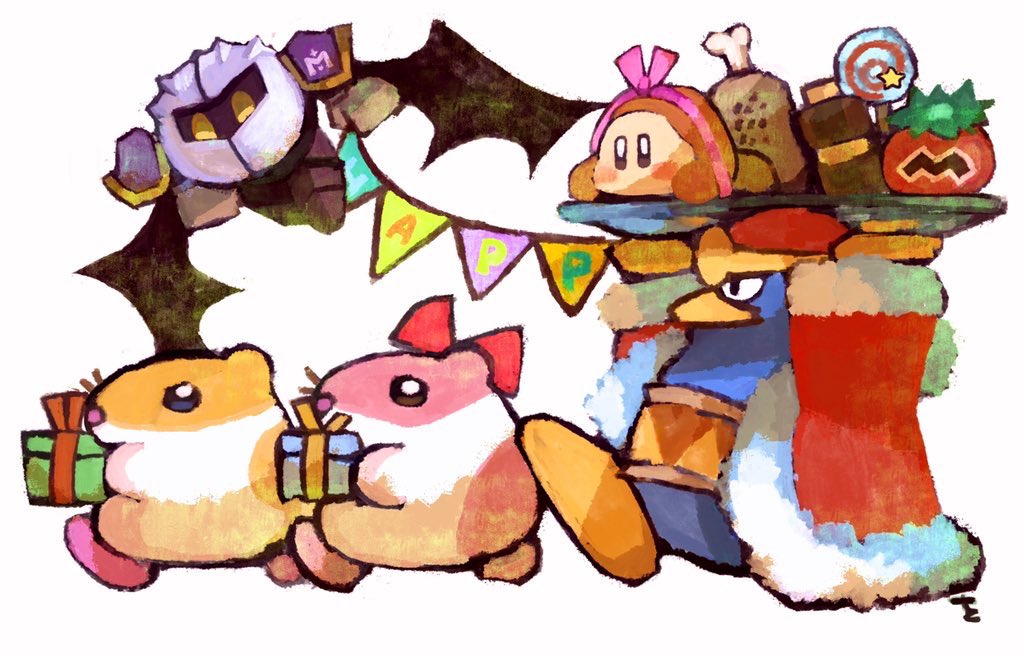 banner, bat_wings, beak, bird, bow, box, candy, carrying