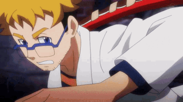 2boys, aged_up, animated, animated_gif, burton_(ninjala), dark-skinned_male, dark_skin, fighting, glasses, male_focus, multiple_boys, ninjala, ron_(ninjala), weapon