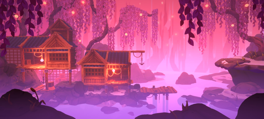 anchor, annamaria_klimkovich, architecture, box, highres, hill, no_humans, phoenotopia:_awakening