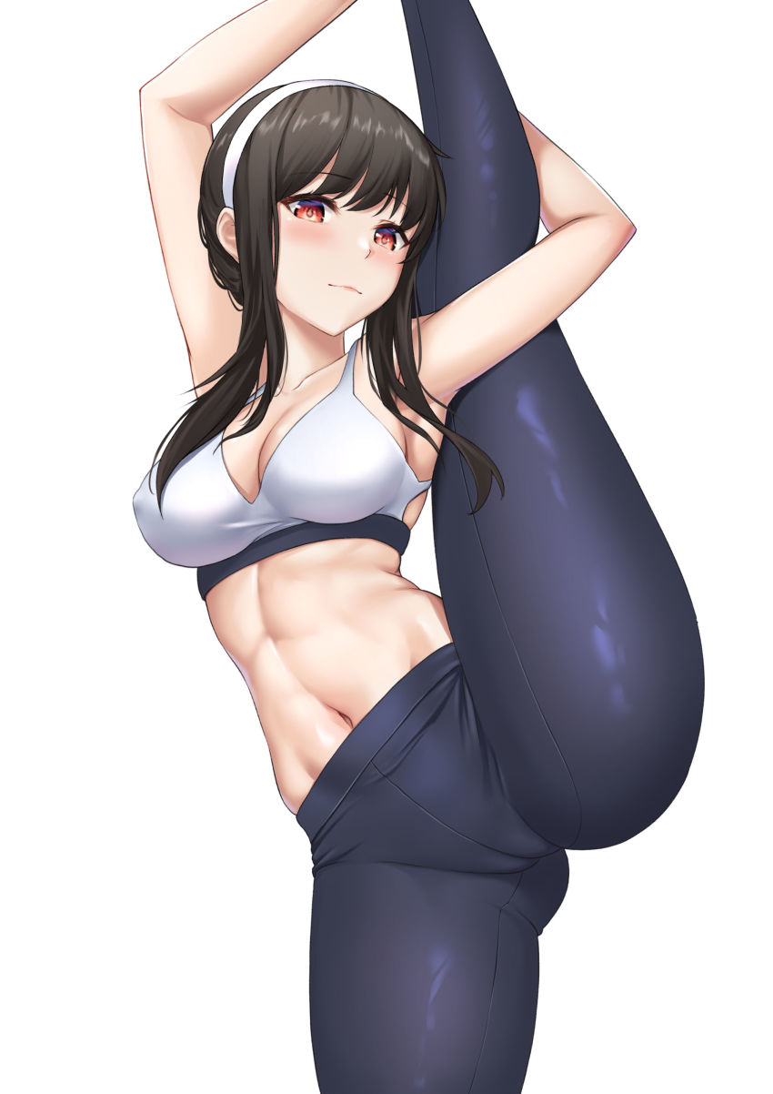 1girl, absurdres, black_hair, breasts, edchi, hairband, highres, large_breasts